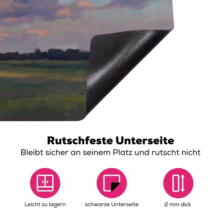 Lucht - Wolken - Landschap - Modern - Oranje Inductie beschermer vinyl 3mm klein -zzzzzzz-lf-onderkant