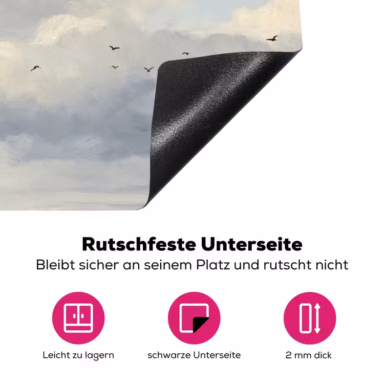 Lucht - Wolken - Natuur - Klassiek - Blauw Inductie beschermer vinyl 3mm klein -zzzzzzz-lf-onderkant