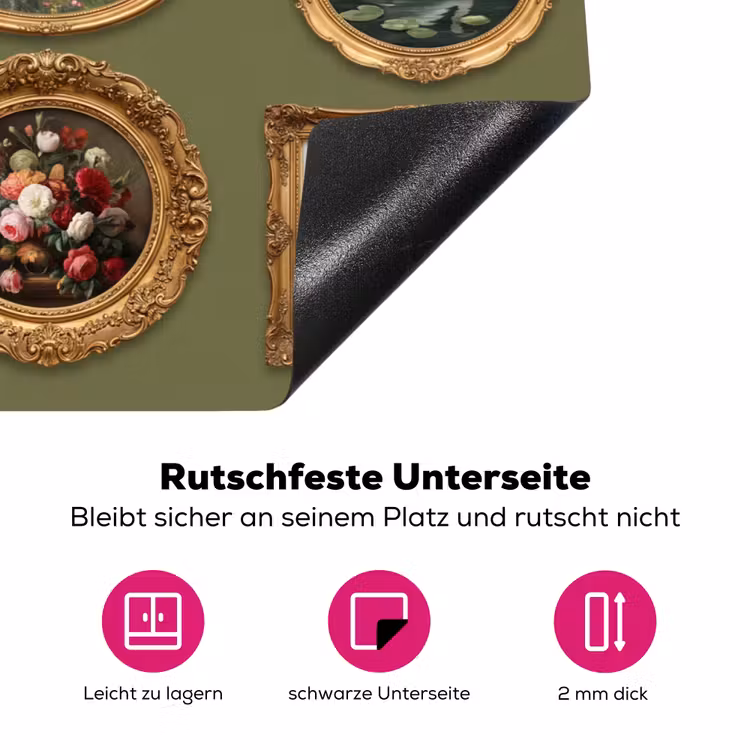 Hert - Bos - Natuur - Klassiek - Dieren Inductie beschermer vinyl 3mm klein -zzzzzzz-lf-onderkant