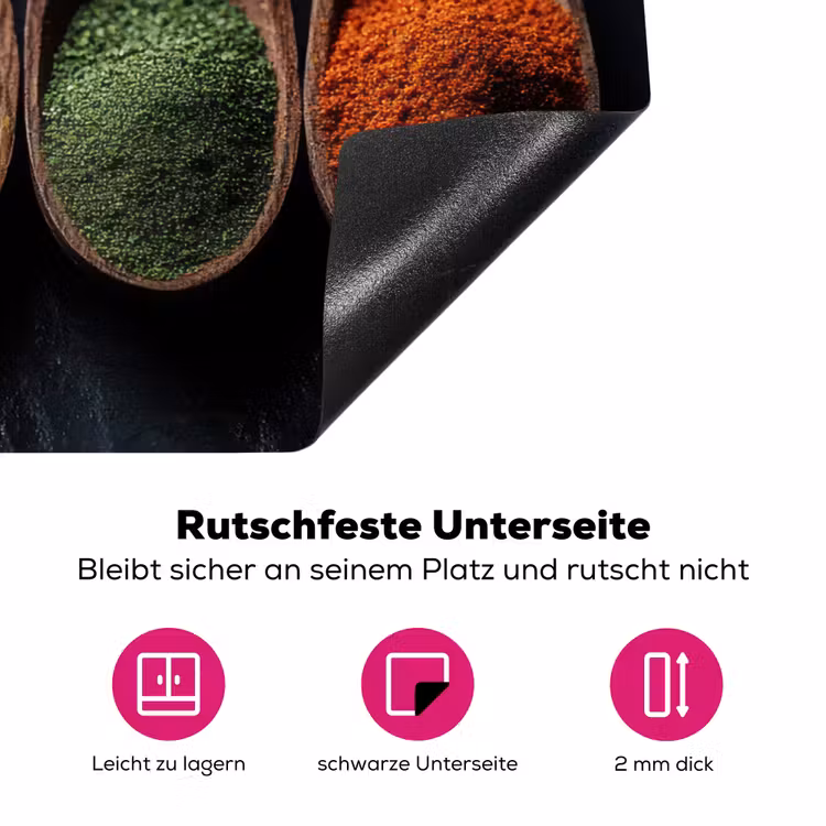 Houten - Lepels - Specerijen - Kruiden Inductie beschermer vinyl 3mm klein -zzzzzzz-lf-onderkant