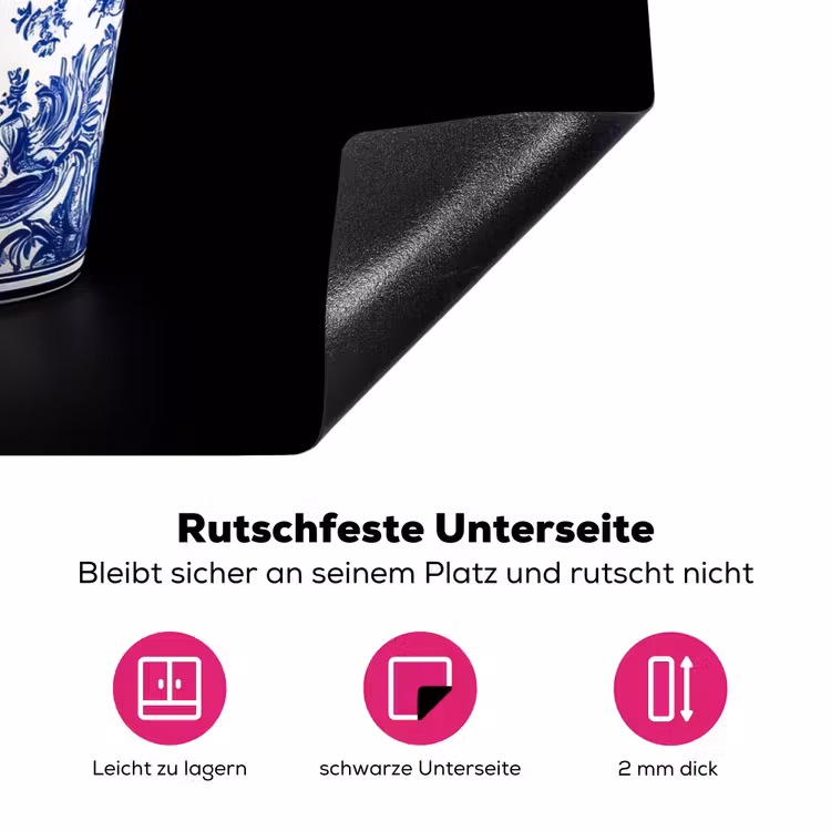 Kip - Bucket - Delfts blauw - Lekker Inductie beschermer vinyl 3mm klein -zzzzzzz-lf-onderkant