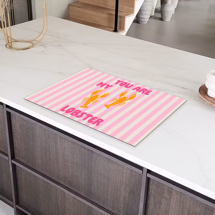 Lobster - Love - Valentijn Inductie beschermer vinyl 3mm klein -sfeer8