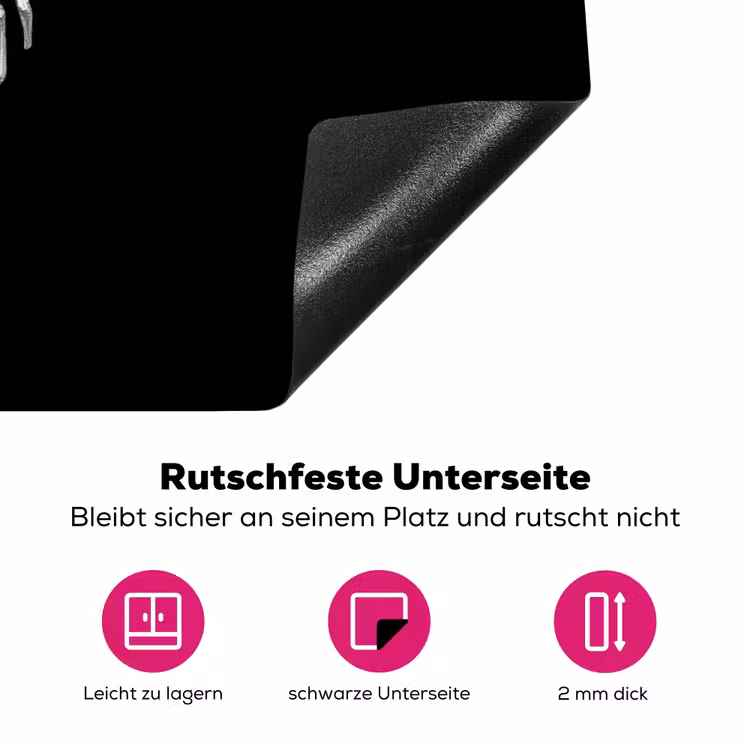 Kreeft - Zilver - Metallic - Luxe Inductie beschermer vinyl 3mm klein -zzzzzzz-lf-onderkant