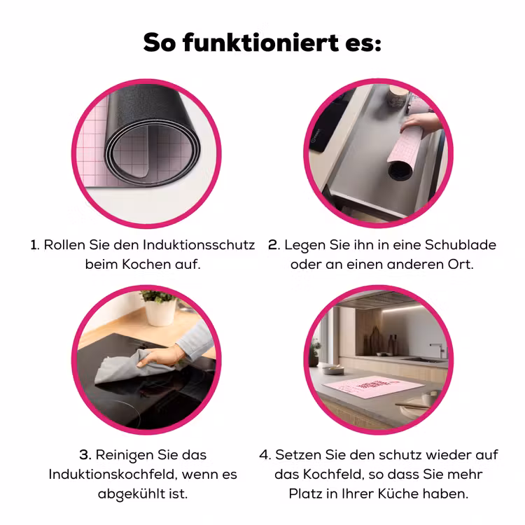 Humor - Drank - Tekst - Roze Inductie beschermer vinyl 3mm middel -zzzzzzz-lf-werking