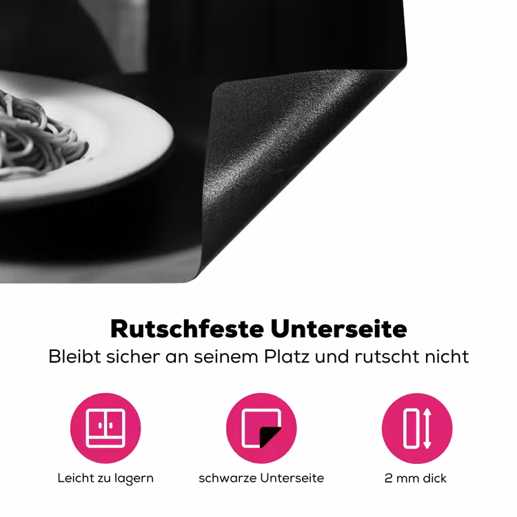 Hond - Bulldog - Pasta - Bril - Stoer - Dieren Inductie beschermer vinyl 3mm klein -zzzzzzz-lf-onderkant