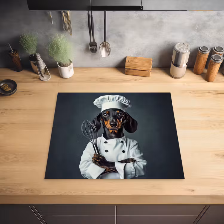 Hond - Garde - Kok Inductie beschermer vinyl 3mm middel -sfeer5