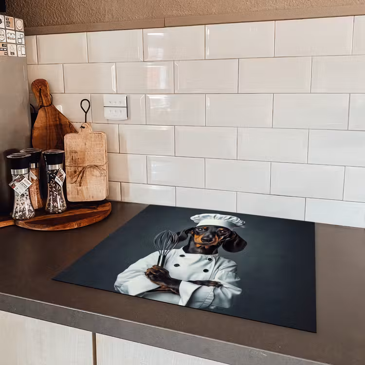 Hond - Garde - Kok Inductie beschermer vinyl 3mm middel -sfeer3