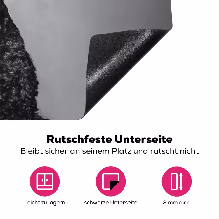 Hond - Krullen - Zonnebril - Wijn Inductie beschermer vinyl 3mm klein -zzzzzzz-lf-onderkant