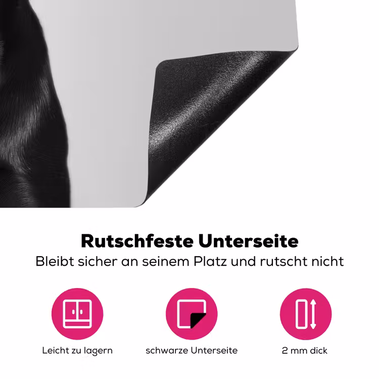Hond - Zwart - Wijnglas - Zonnebril Inductie beschermer vinyl 3mm klein -zzzzzzz-lf-onderkant