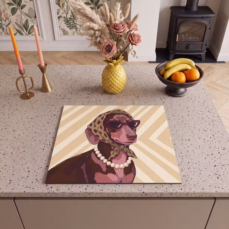 Hond - Zonnebril - Hoofddoek - Dieren - Modern Inductie beschermer vinyl 3mm middel -sfeer3