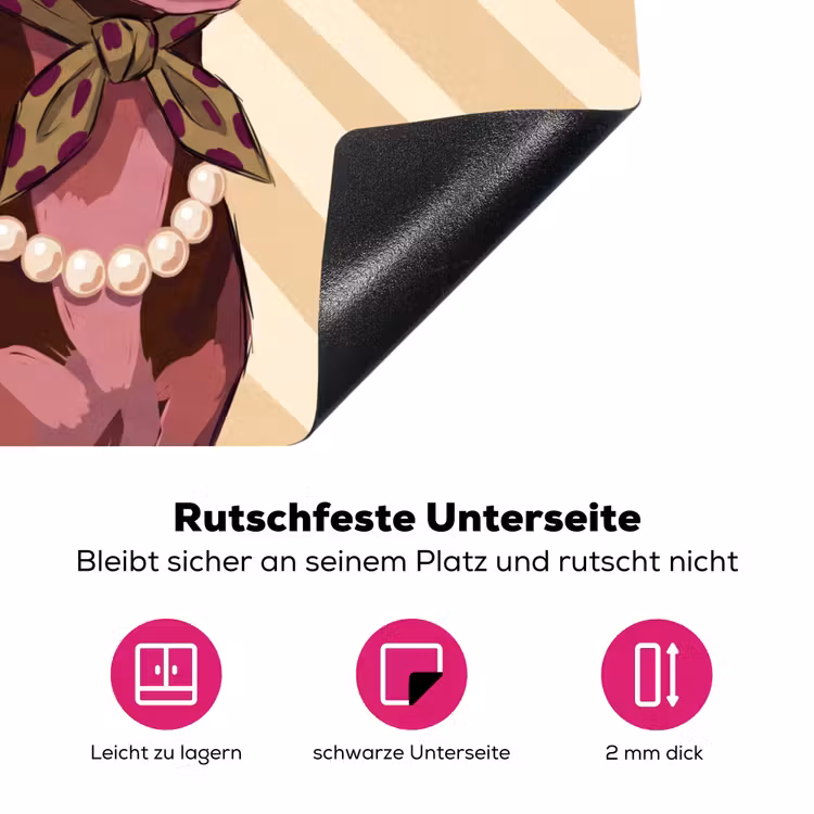 Hond - Zonnebril - Hoofddoek - Dieren - Modern Inductie beschermer vinyl 3mm middel -zzzzzzz-lf-onderkant