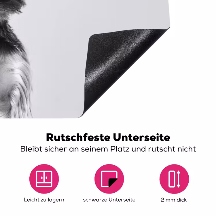 Hondje - Wijnglas - Zonnebril - Enthousiast Inductie beschermer vinyl 3mm klein -zzzzzzz-lf-onderkant