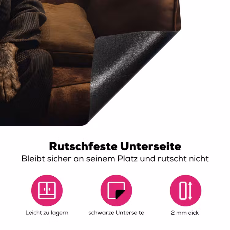 Hond - Sigaar - Hoed - Pak Inductie beschermer vinyl 3mm klein -zzzzzzz-lf-onderkant