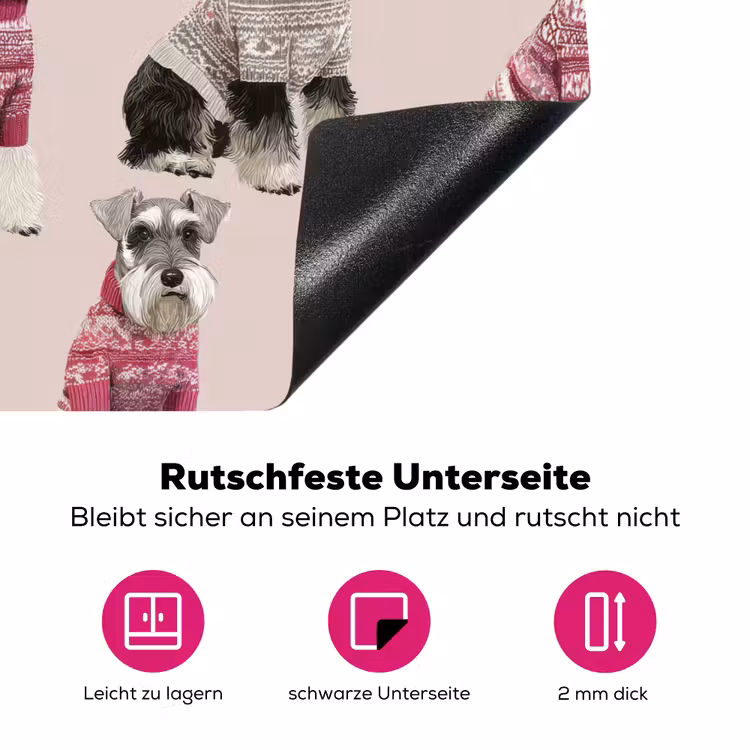 Honden - Truien - Rood Inductie beschermer vinyl 3mm klein 276 -zzzzzzz-lf-onderkant