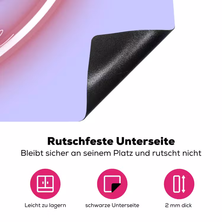 I liked it so it's mine - Neon hart - Paars Inductie beschermer vinyl 3mm klein -zzzzzzz-lf-onderkant