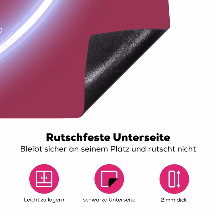 I liked it so it's mine - Neon hart - Roze Inductie beschermer vinyl 3mm klein -zzzzzzz-lf-onderkant