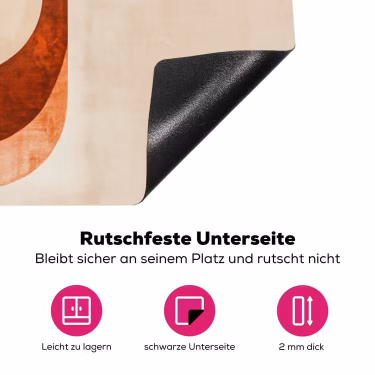Illustratie - Abstract - Vormen - Rood Inductie beschermer vinyl 3mm klein -zzzzzzz-lf-onderkant