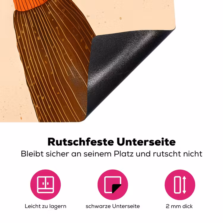 Illustratie - Mokken - Proosten - Bruin Inductie beschermer vinyl 3mm klein -zzzzzzz-lf-onderkant