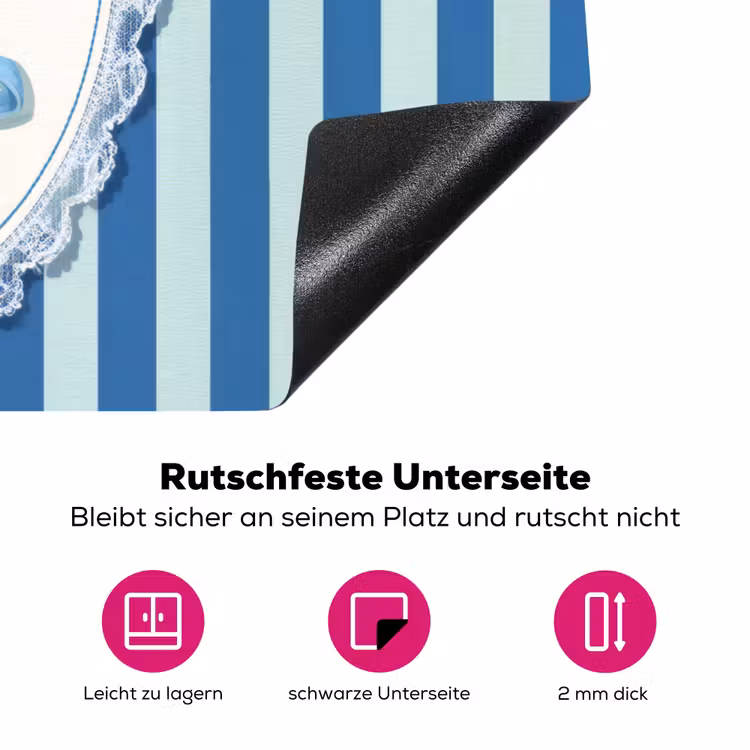 Illustratie - Bessen - Blauw - Strepen Inductie beschermer vinyl 3mm klein -zzzzzzz-lf-onderkant
