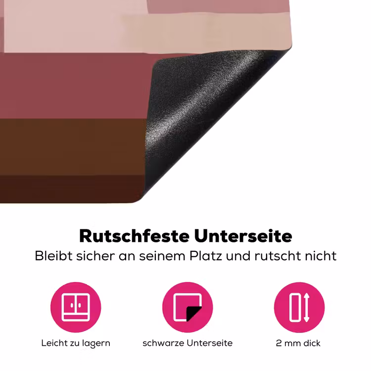 Illustratie - Bloemen - Vlakken - Abstract Inductie beschermer vinyl 3mm klein -zzzzzzz-lf-onderkant