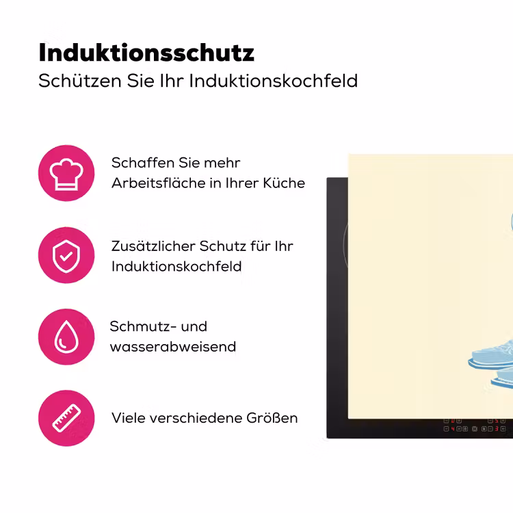 Illustratie - Cowboylaarzen - Patroon Inductie beschermer vinyl 3mm klein -zzzzzzz-lf-ups