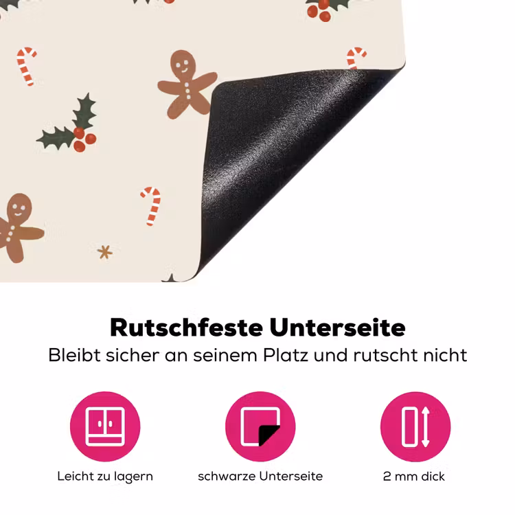 Illustratie - Figuren - Beige Inductie beschermer vinyl 3mm klein 276 -zzzzzzz-lf-onderkant