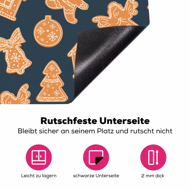 Illustratie - Koekjes - Blauw Inductie beschermer vinyl 3mm klein 276 -zzzzzzz-lf-onderkant