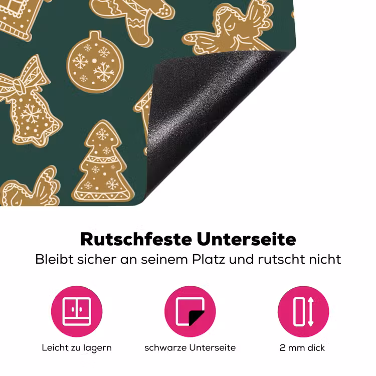Illustratie - Koekjes - Groen Inductie beschermer vinyl 3mm klein 276 -zzzzzzz-lf-onderkant