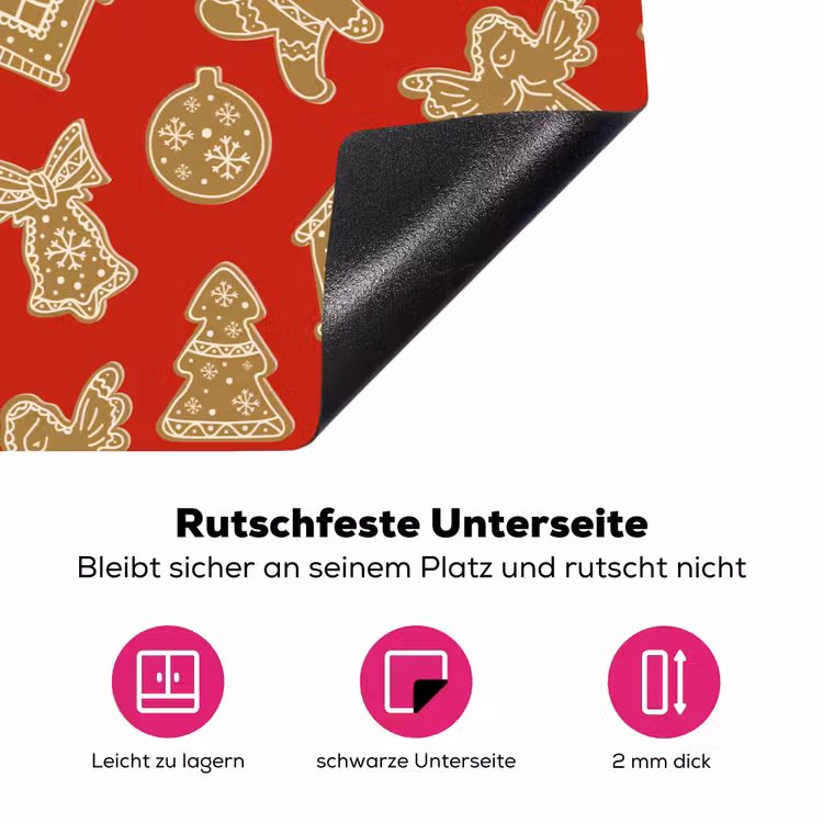 Illustratie - Koekjes - Rood Inductie beschermer vinyl 3mm klein 276 -zzzzzzz-lf-onderkant