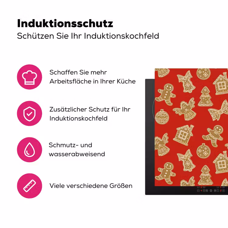 Illustratie - Koekjes - Rood Inductie beschermer vinyl 3mm klein 276 -zzzzzzz-lf-ups