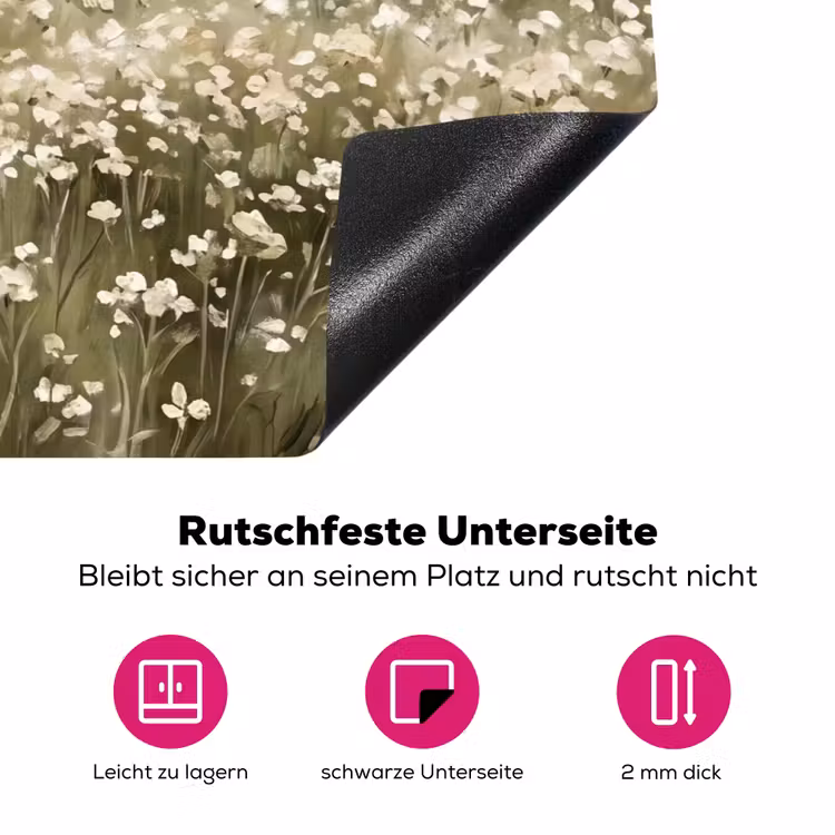 Illustratie - Landschap - Wit Inductie beschermer vinyl 3mm klein -zzzzzzz-lf-onderkant