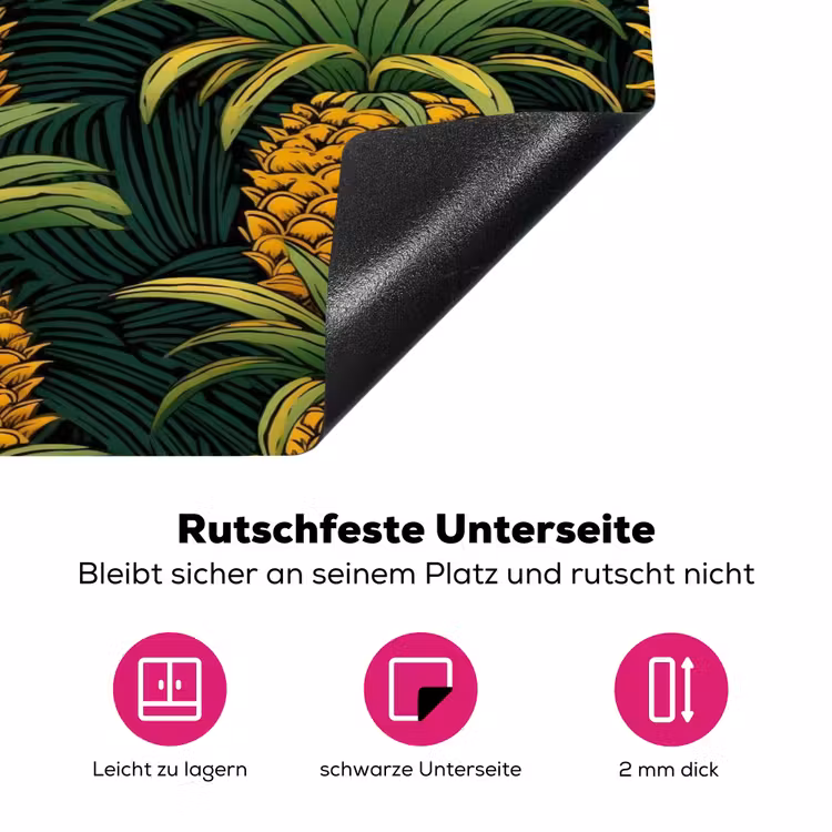 Illustratie - Patroon - Ananas Inductie beschermer vinyl 3mm klein 276 -zzzzzzz-lf-onderkant