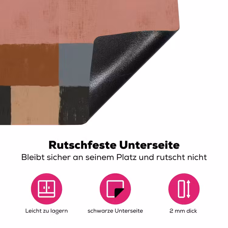 Illustratie - Vogel - Vlakken - Kleurrijk Inductie beschermer vinyl 3mm klein -zzzzzzz-lf-onderkant