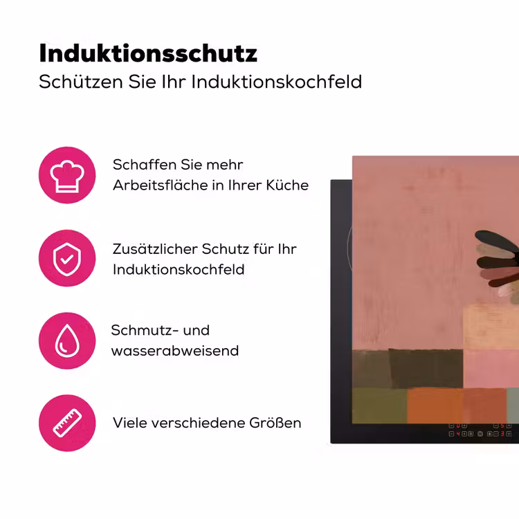 Illustratie - Vogel - Vlakken - Kleurrijk Inductie beschermer vinyl 3mm klein -zzzzzzz-lf-ups