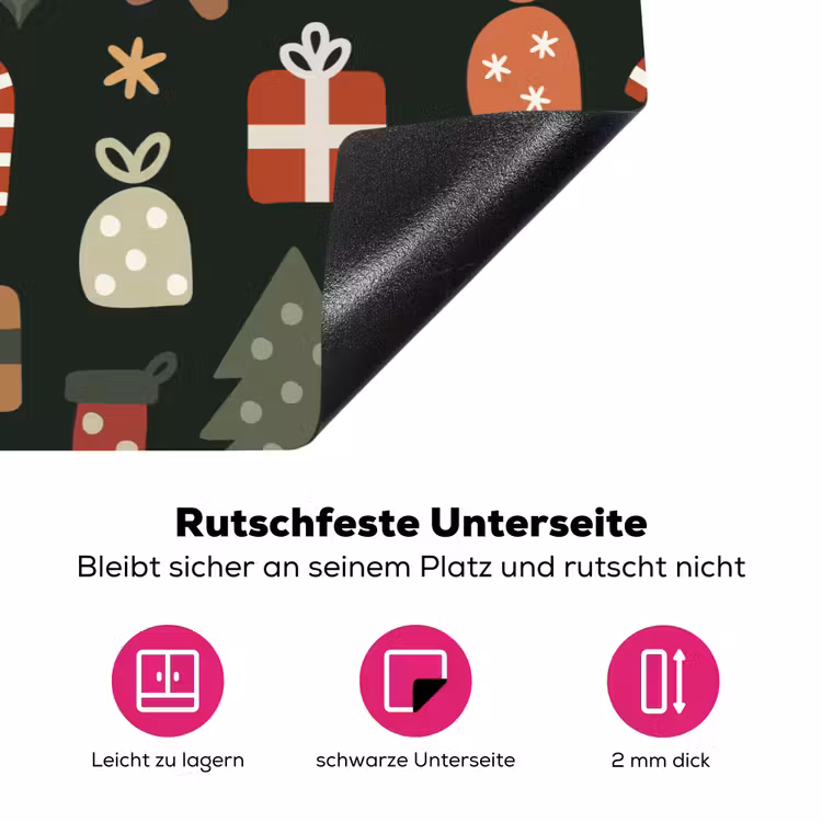 Illustratie - Kerstfiguren - Groen Inductie beschermer vinyl 3mm klein 276 -zzzzzzz-lf-onderkant