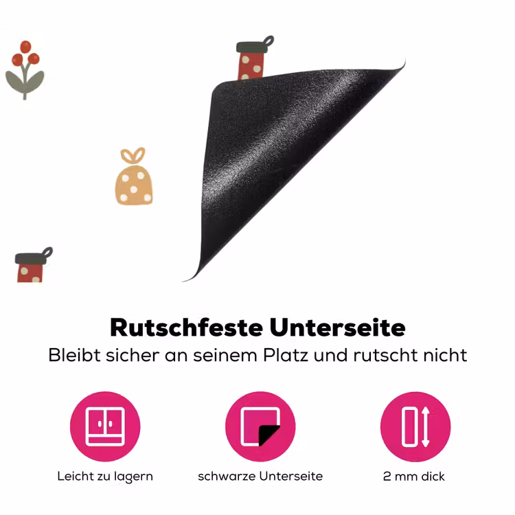 Illustratie - Kerstsymbolen - Wit Inductie beschermer vinyl 3mm klein 276 -zzzzzzz-lf-onderkant