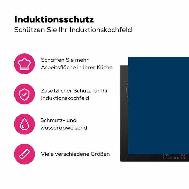 Indigo - Palet - Kleuren Inductie beschermer vinyl 3mm klein 276 -zzzzzzz-lf-ups