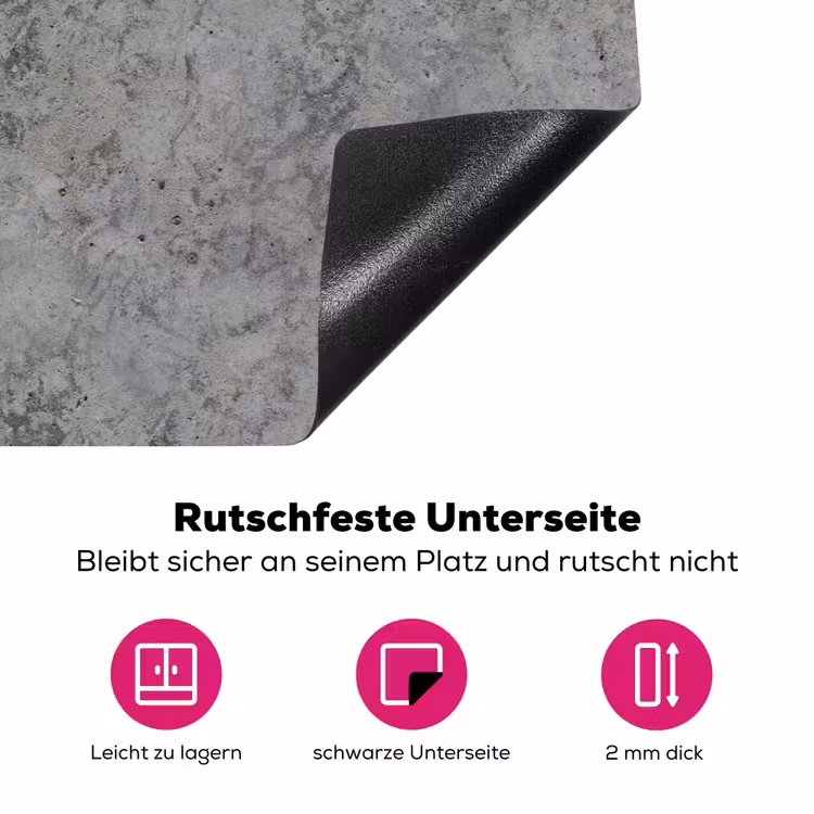 Industrieel - Beton - Patronen Inductie beschermer vinyl 3mm klein 276 -zzzzzzz-lf-onderkant