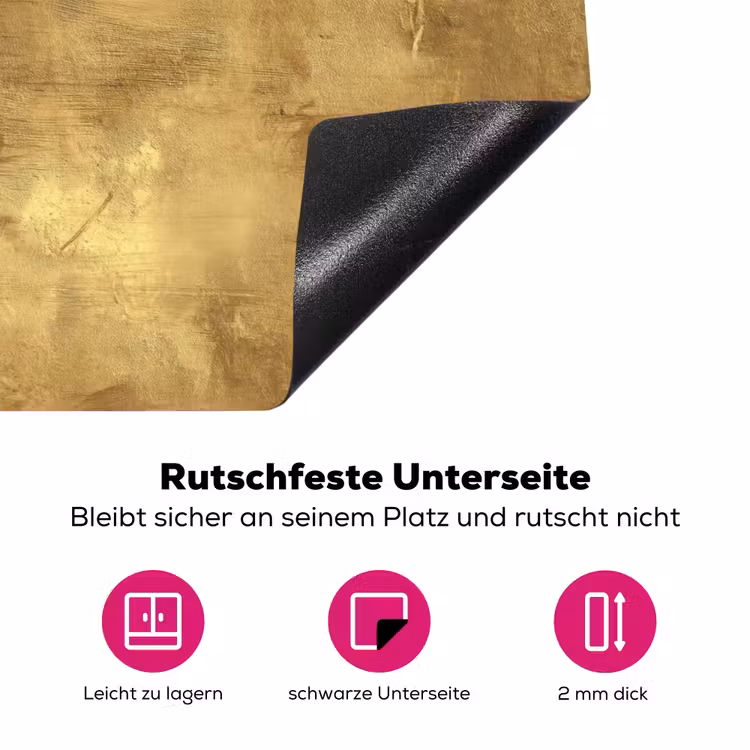 Industrieel - Textuur - Goud Inductie beschermer vinyl 3mm klein 276 -zzzzzzz-lf-onderkant