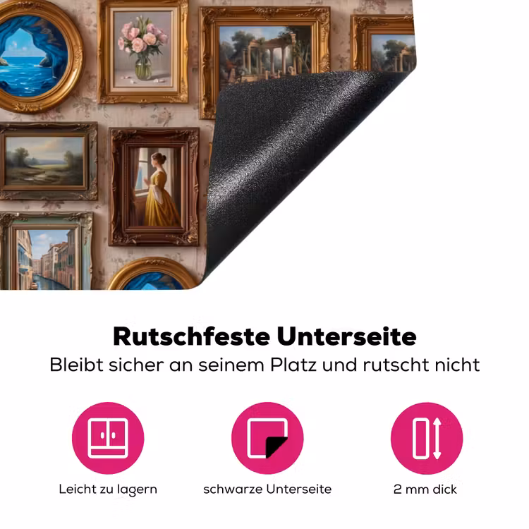 Interieur - Kunst - Collectie - Klassiek - Goud Inductie beschermer vinyl 3mm klein -zzzzzzz-lf-onderkant