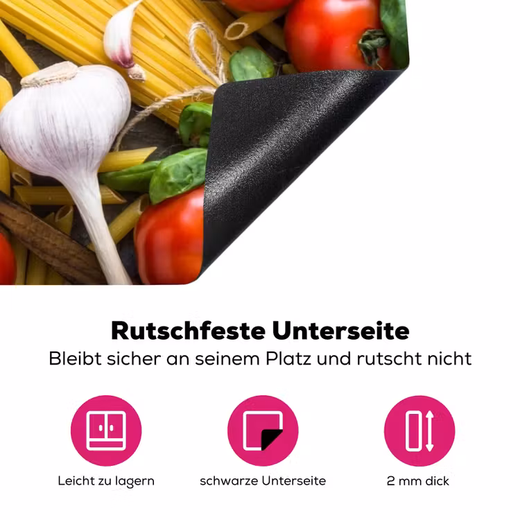 Italiaanse Kookinspiratie Inductie beschermer vinyl 3mm klein -zzzzzzz-lf-onderkant