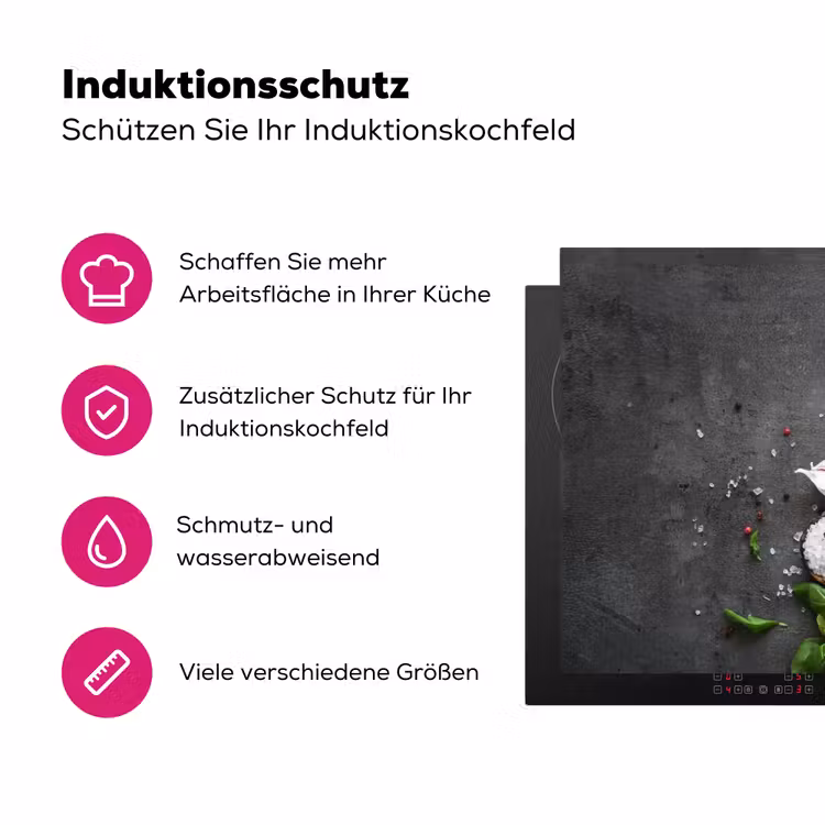 Italiaanse Kookinspiratie Inductie beschermer vinyl 3mm klein -zzzzzzz-lf-ups