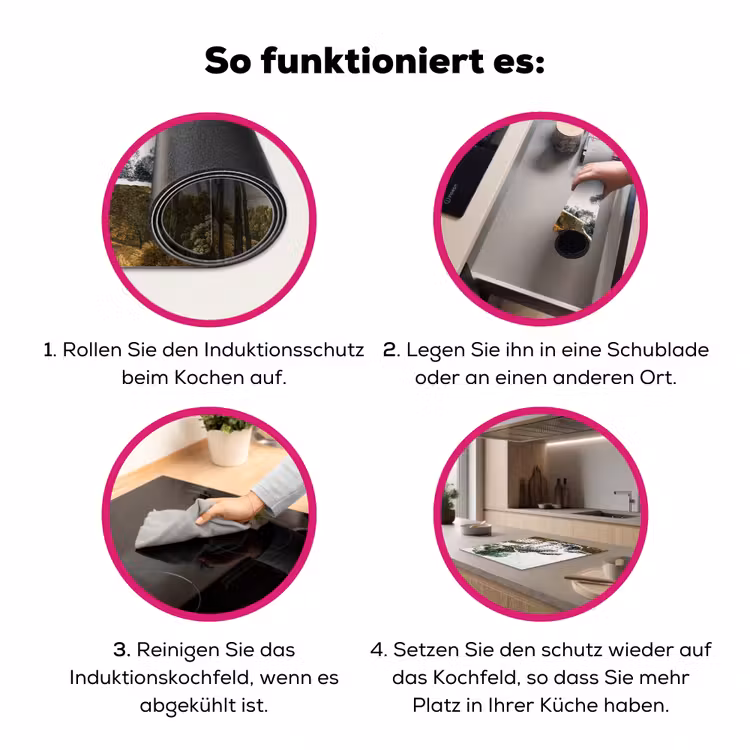 Italiaans landschap parasoldennen - Kunst - Hendrik Voogd - Schilderij - Zwart wit - Oude meesters Inductie beschermer vinyl 3mm middel -zzzzzzz-lf-werking