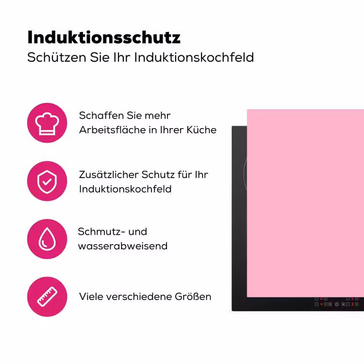 Yes you can do it - Rood - Roze Inductie beschermer vinyl 3mm klein -zzzzzzz-lf-ups