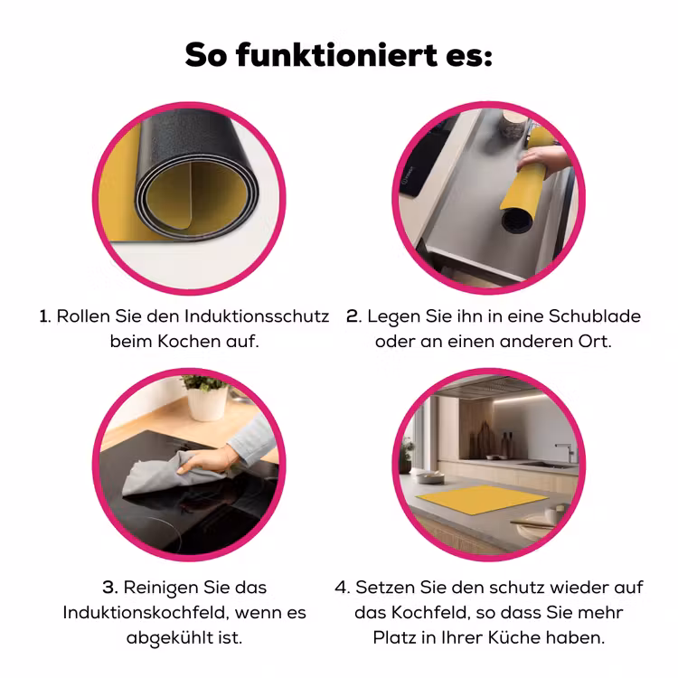 Joyful - Mustard - Geel Inductie beschermer vinyl 3mm middel 274 -zzzzzzz-lf-werking