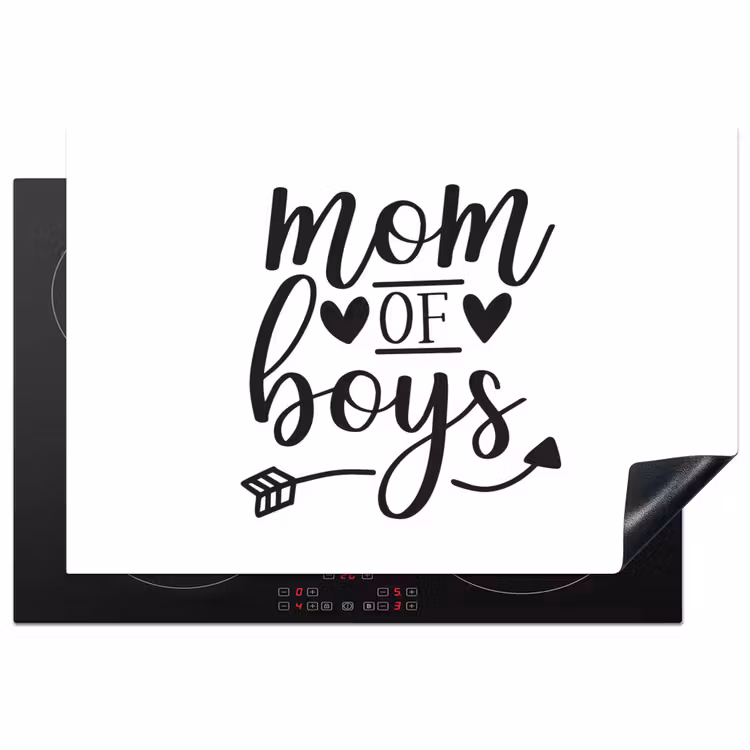 Jongens - Moederdag - Quotes Inductie beschermer vinyl 3mm klein -3d
