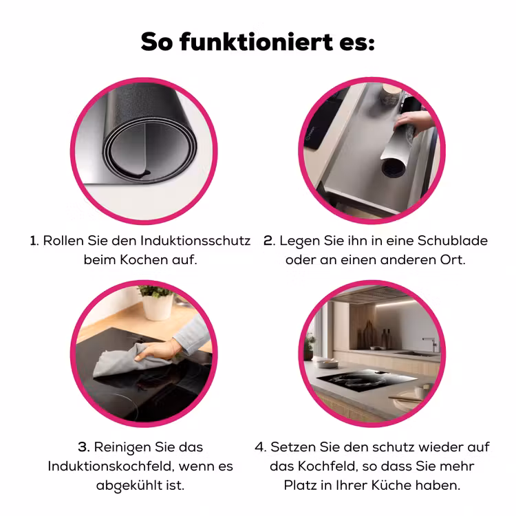 Koffie - Hartje - Zwart-wit - Kopjes Inductie beschermer vinyl 3mm middel -zzzzzzz-lf-werking