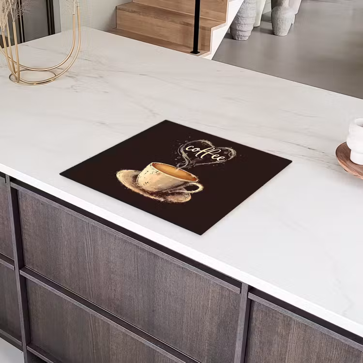 Koffie - Quote - Hartje - Coffee Inductie beschermer vinyl 3mm middel -sfeer8