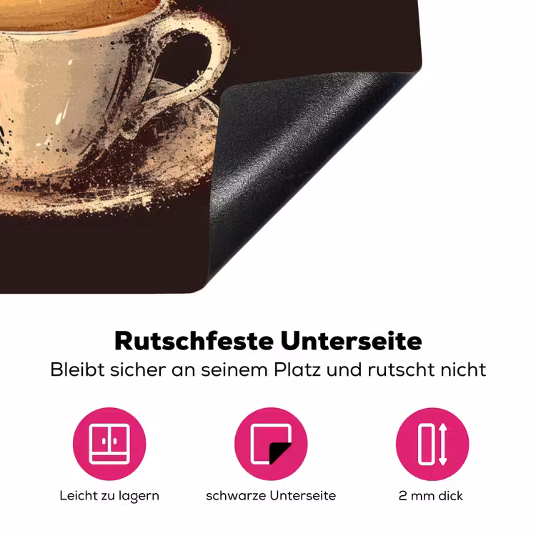 Koffie - Quote - Hartje - Coffee Inductie beschermer vinyl 3mm middel -zzzzzzz-lf-onderkant