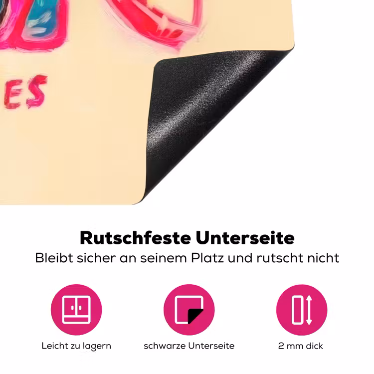 Camera - Memories - Roze - Geschilderd Inductie beschermer vinyl 3mm klein -zzzzzzz-lf-onderkant